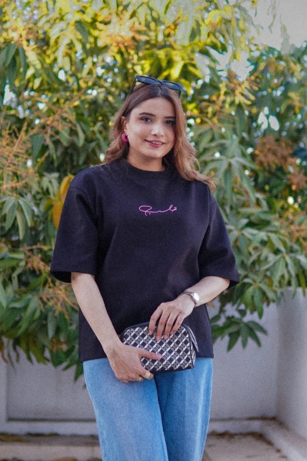 Absolute Black Unisex Oversized T-Shirt