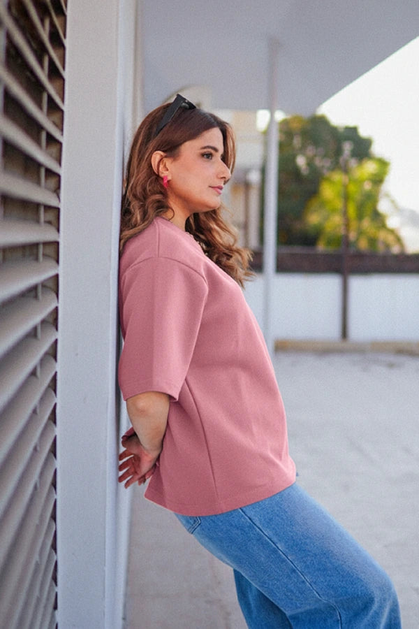 Pink Unisex Oversized T-Shirt